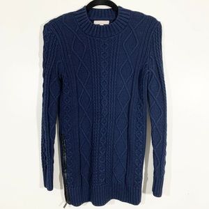Banana Republic NavyBlue Cable Knit Crew Sweater S